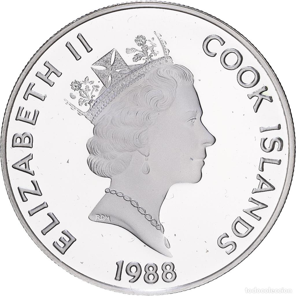 Monedas antiguas de Ocean&iacute;a: [#1203528] Islas Cook, Elizabeth II, 50 Dollars, 1988, Franklin Mint, Plata, SC, KM:67