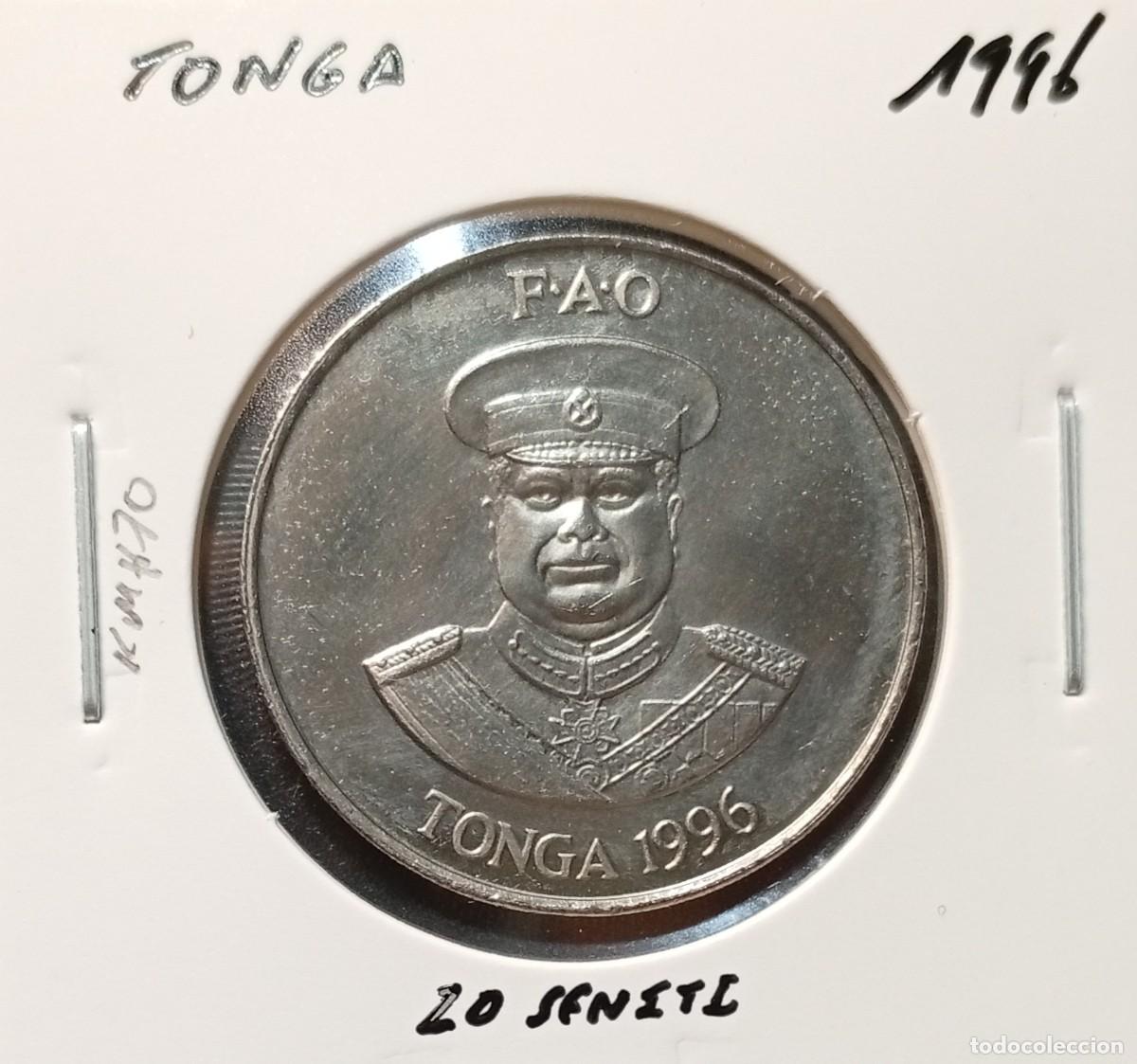 Monedas antiguas de Ocean&iacute;a: TONGA 20 SENITI 1996 KM#70 EBC.