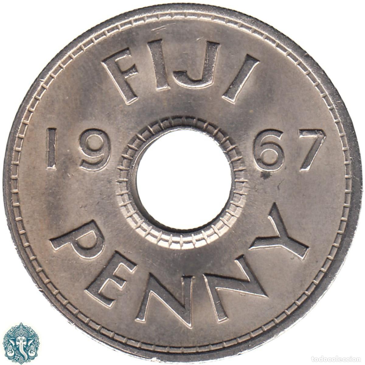 Monedas antiguas de Ocean&iacute;a: FIYI 1 Penique 1967 KM#21 FIJI