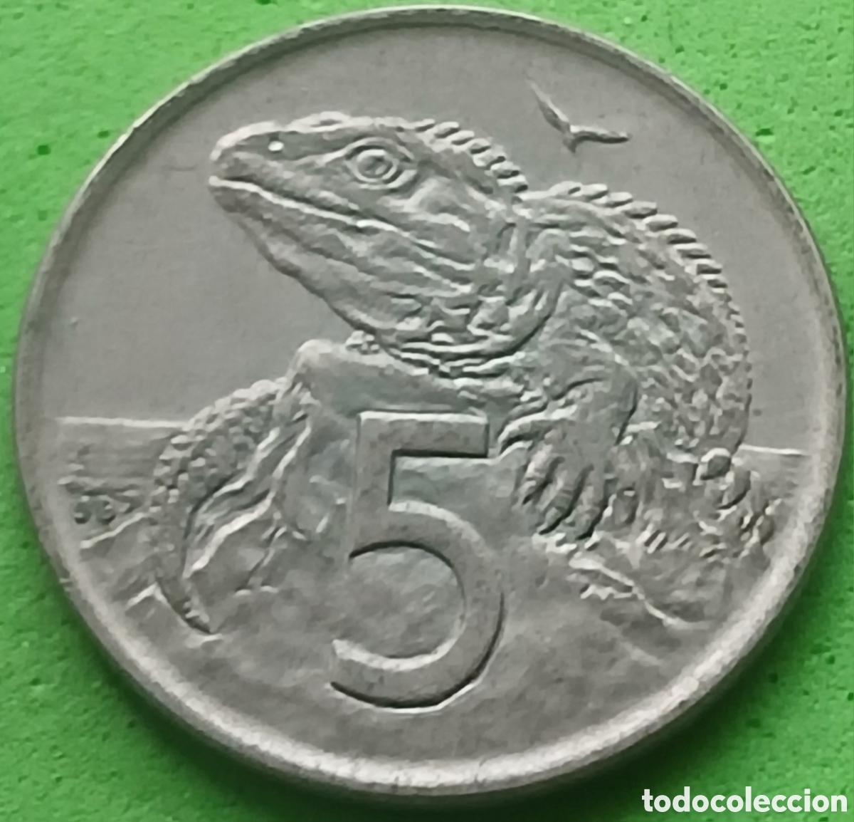 Monedas antiguas de Ocean&iacute;a: Nueva Zelanda 5 cents 1970 km#34