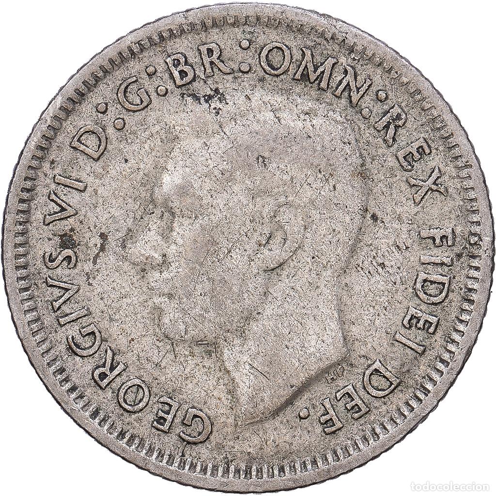 Monedas antiguas de Ocean&iacute;a: [#1167934] Australia, George VI, Sixpence, 1951, Melbourne, Plata, BC+, KM:45