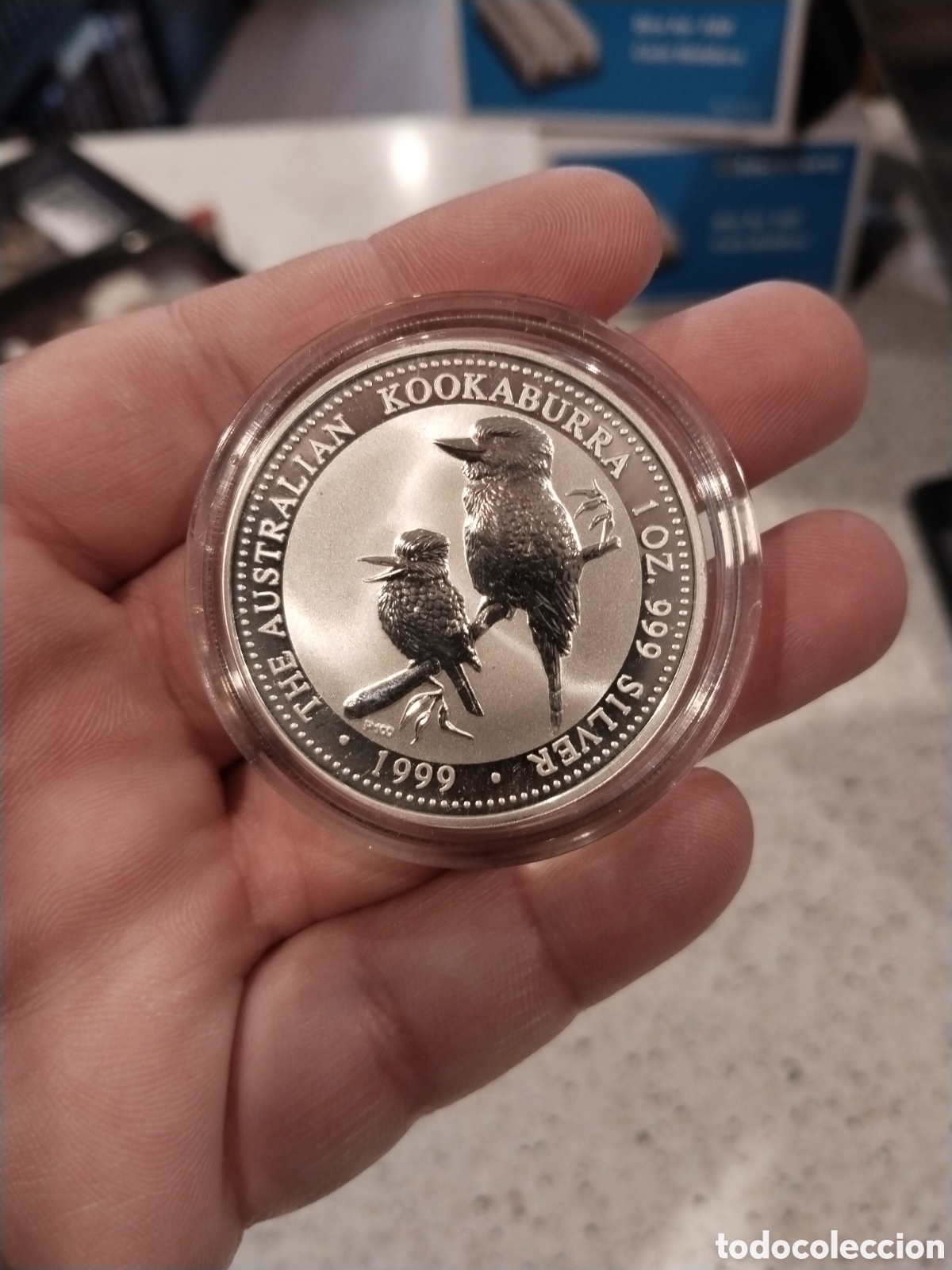 Monedas antiguas de Ocean&iacute;a: Australia. 1999. 1 Dollar. Kookaburra. Plata (Mancha)