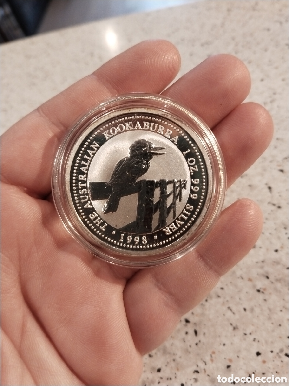 Monedas antiguas de Ocean&iacute;a: Australia. 1998. 1 Dollar. Plata. Kookaburra. Leves Manchas