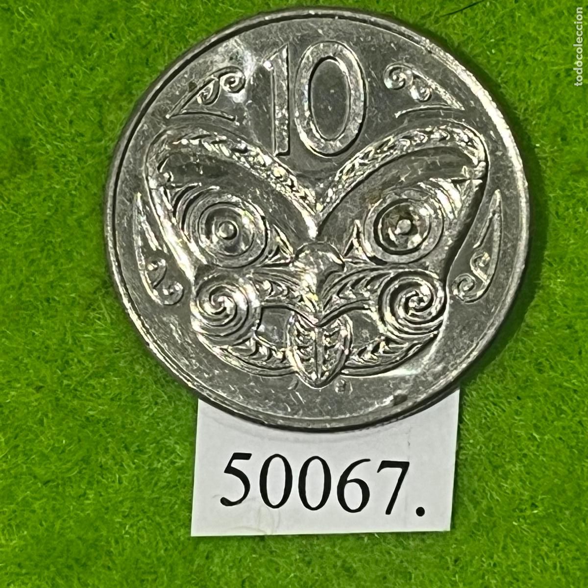 Monedas antiguas de Ocean&iacute;a: Nueva Zelanda 10 peniques 1996