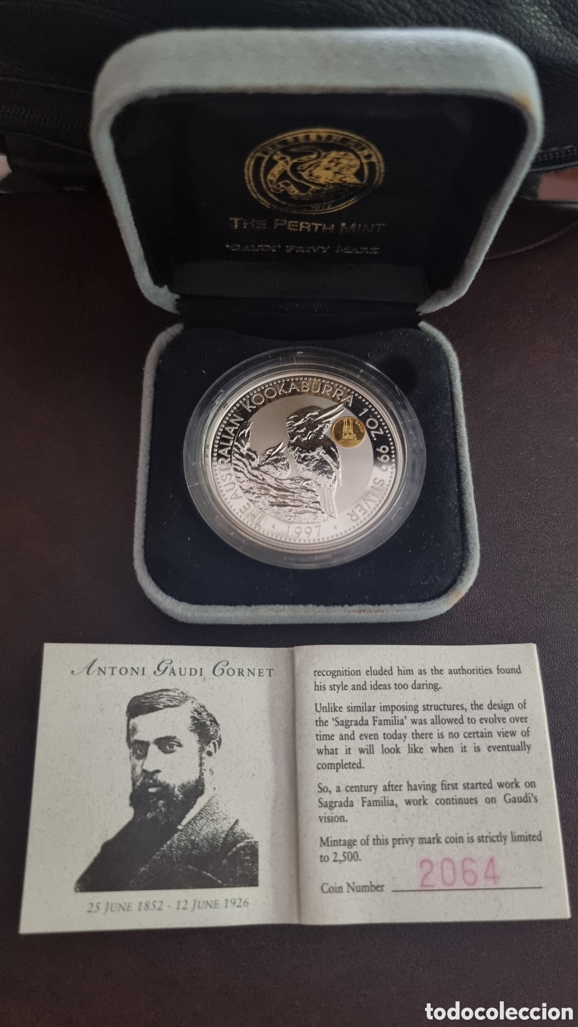 Monedas antiguas de Ocean&iacute;a: KOOKABURRA 1OZ.PLATA 999 A&Ntilde;O 1997&rdquo;LA SAGRADA FAMILIA &rdquo; GAUD&Iacute;