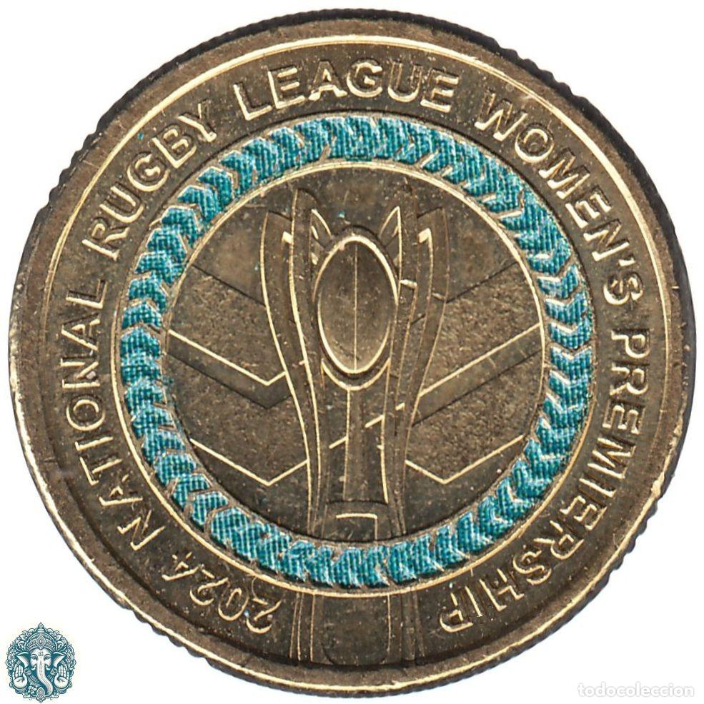Monedas antiguas de Ocean&iacute;a: AUSTRALIA 2 D&oacute;lares 2024 Isabel II National Rugby League Women's KM#4738
