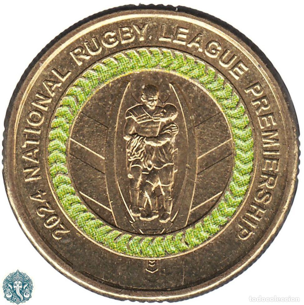 Monedas antiguas de Ocean&iacute;a: AUSTRALIA 2 D&oacute;lares 2024 Isabel II National Rugby League Men's KM#4739