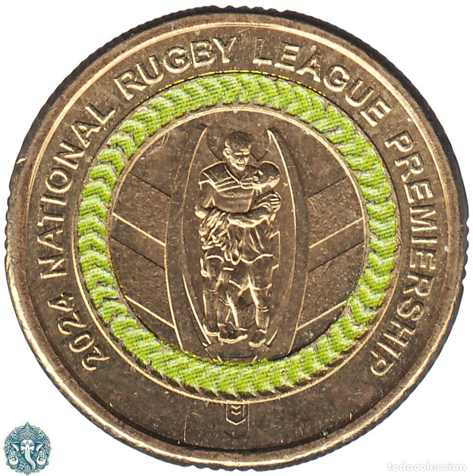 Monedas antiguas de Ocean&iacute;a: AUSTRALIA 2 D&oacute;lares 2024 Isabel II National Rugby League Men's KM#4739