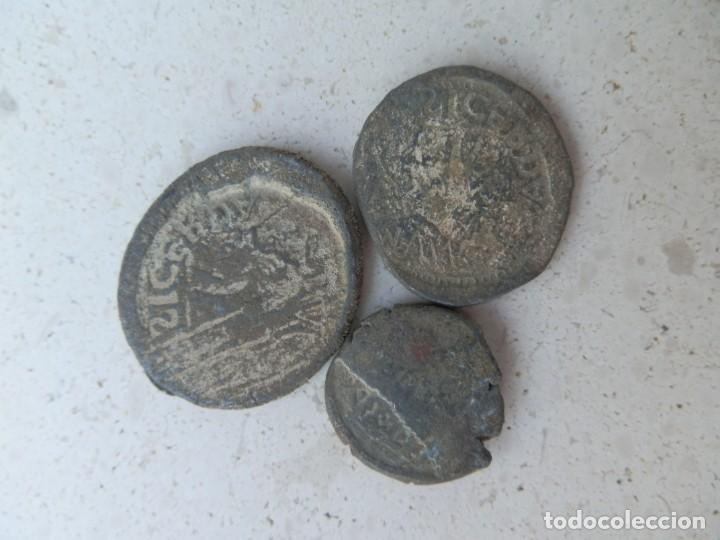 Monedas antiguas: LOTE DE 3 PIEZAS MONETIFORMES DE PLOMO. - Foto 1