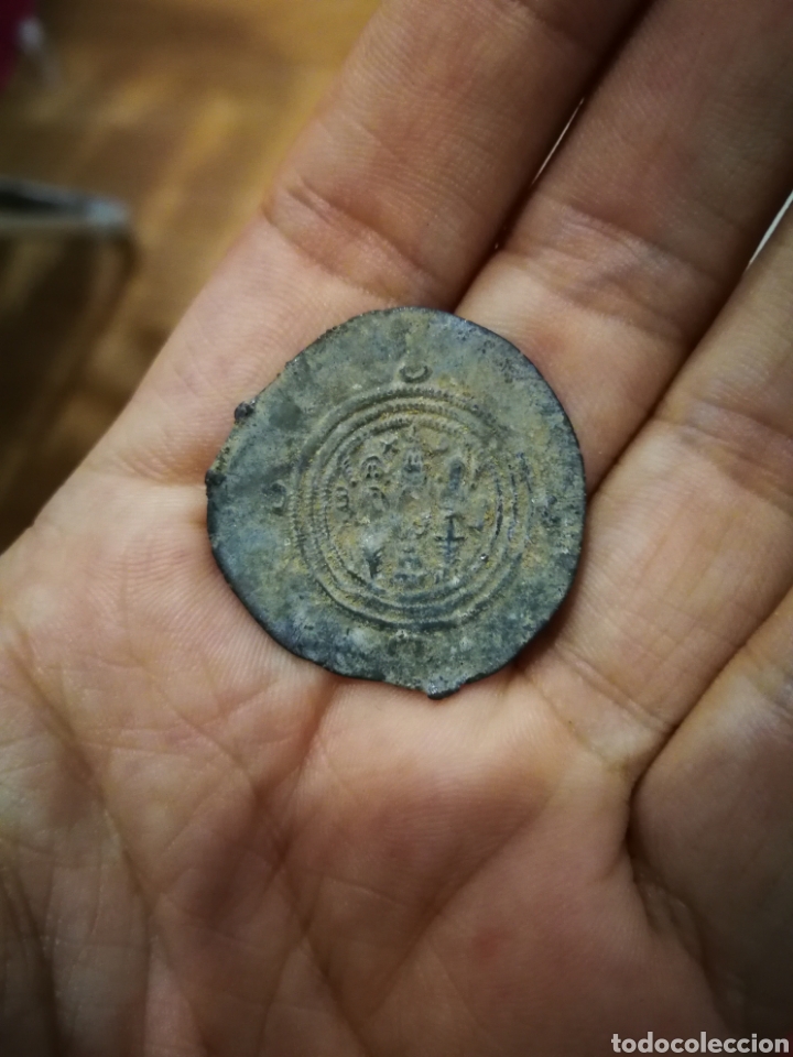 Monedas antiguas: Dracma sasanida de plata Khusro II corona sin alas MY año 1? 591d.c - Foto 2 - 270118598