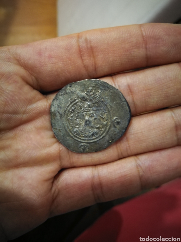 Monedas antiguas: Dracma Sasanida de plata Khusro II DL año 4 (596d.c) - Foto 2 - 270137023