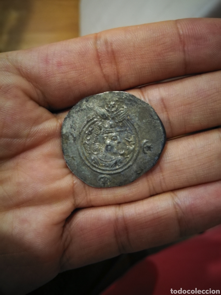 Monedas antiguas: Dracma Sasanida de plata Khusro II DL año 4 (596d.c) - Foto 1 - 270137023