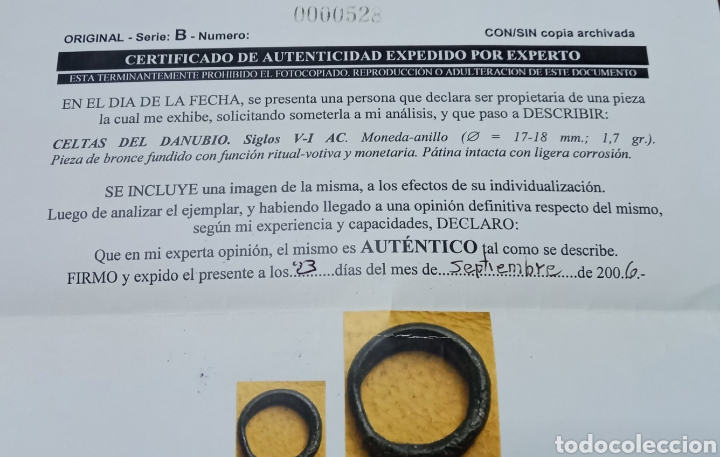 Monedas antiguas: Antigua pre moneda anillo Celtas del Danubio - Foto 3