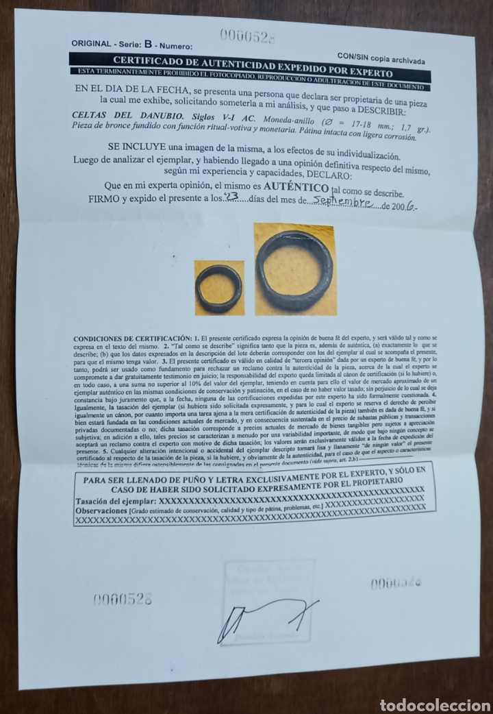 Monedas antiguas: Antigua pre moneda anillo Celtas del Danubio - Foto 4