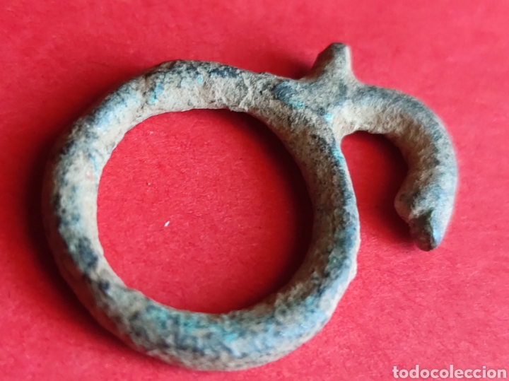 Monedas antiguas: Pre moneda celta o Ib&eacute;rica anular serpiente bronce - Foto 5
