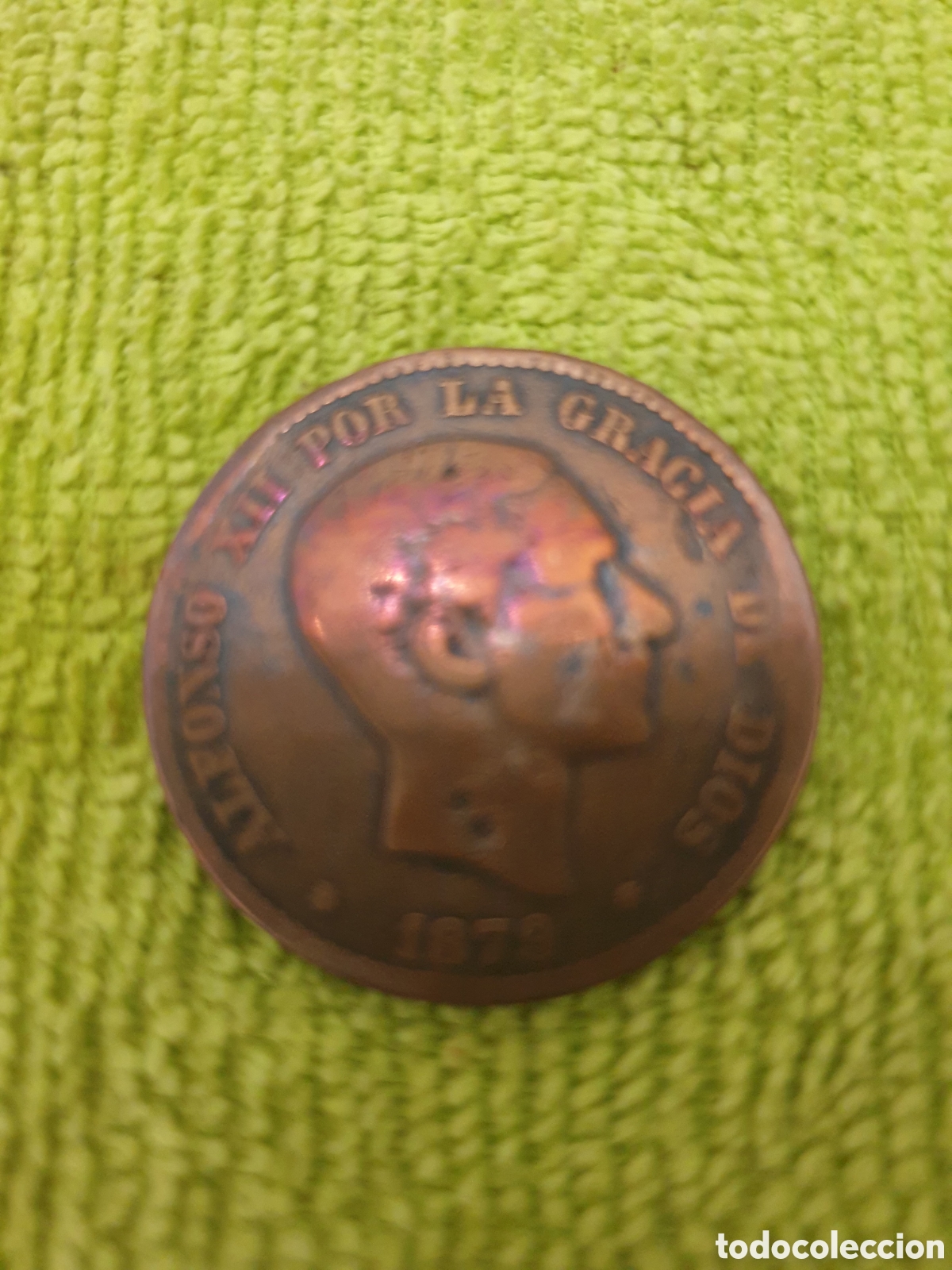 Monedas antiguas: ALFONSO XII DIEZ CENTIMOS 1879 - Foto 2
