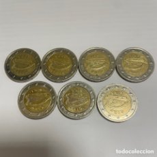 Monedas antiguas: 7 MONEDAS 2€ DE IRLANDA , 2002 , 2004, 2007, 2008, 2010, 2012, 2013