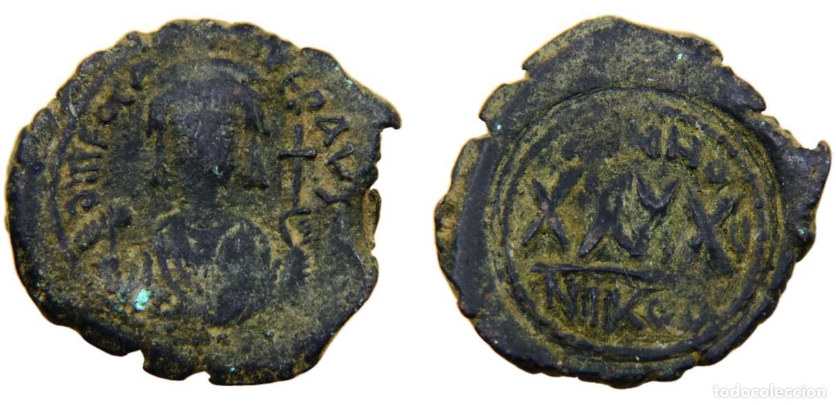 Monedas antiguas: Byzantine Empire Phocas ND (604) NIKOB - Foto 1