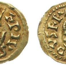 Monedas antiguas: SPAIN ND (612-621) VISIGOTHIC KINGDOM TREMISSIS - SISEBUTO (EMERITA) GOLD 1.4G AU CNV 258