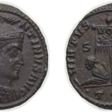 Monedas antiguas: ROME ROMAN EMPIRE 320 - 320 TSΓ AE FOLLIS - CONSTANTINUS I (VIRTVS EXERCIT) COPPER THESSALONICA MIN