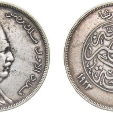 Monedas antiguas: EGYPT KINGDOM AH 1341 (1923) 20 PIASTRES/ QIRSH - FUAD (CIVIC ATTIRE) SILVER (.833) ROYAL MINT (TOW