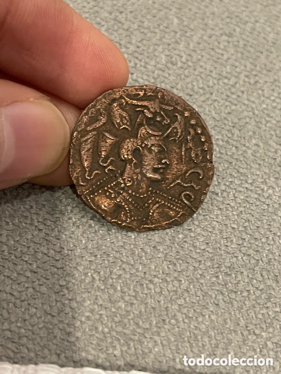 Monedas antiguas: Dracma bronce Hunos 480-560 D.C - Foto 3