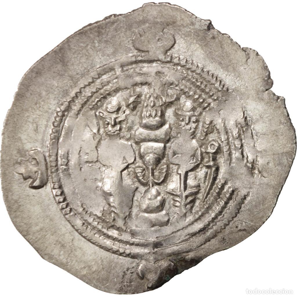 Monedas antiguas: [#415672] Moneda, Xusros II, Drachm, 630 AD, MBC+, Plata - Foto 2