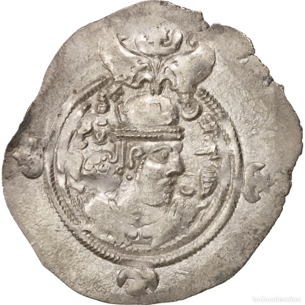 Monedas antiguas: [#415672] Moneda, Xusros II, Drachm, 630 AD, MBC+, Plata - Foto 1