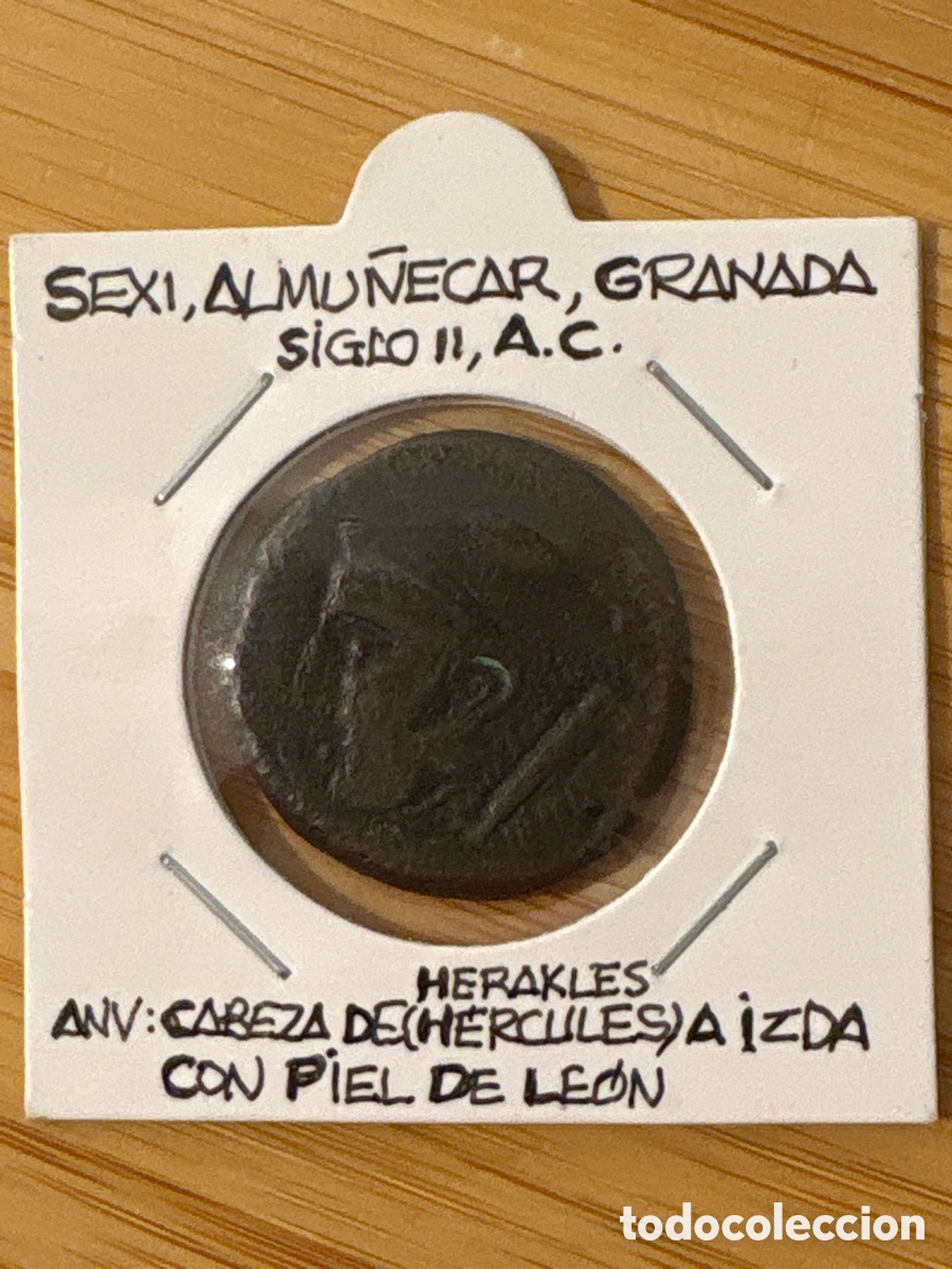Monedas antiguas: Moneda de bronce, Calco, Granada, Heracles (A5)