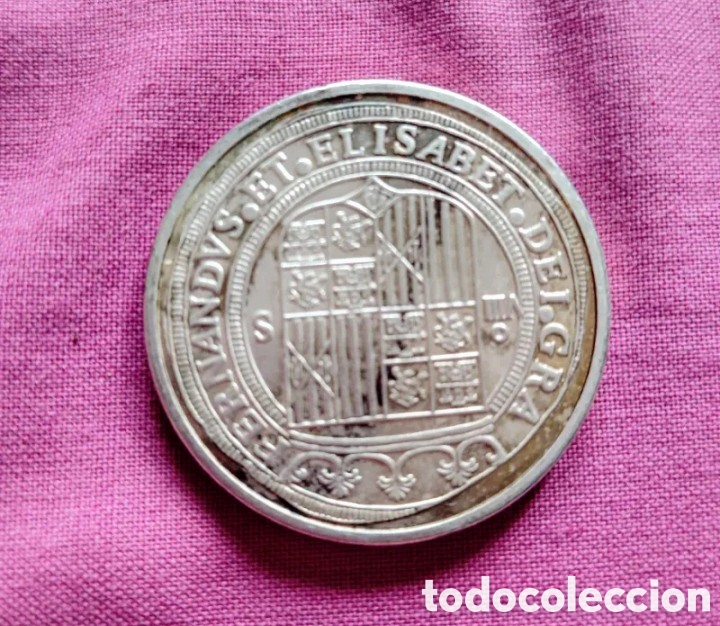 Monedas antiguas: Replica 8 Reales Fernando V e Isabel I