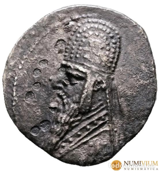 Monedas antiguas: SINATRUCES (93 &ndash; 69 a.C.). Dracma. Raghae