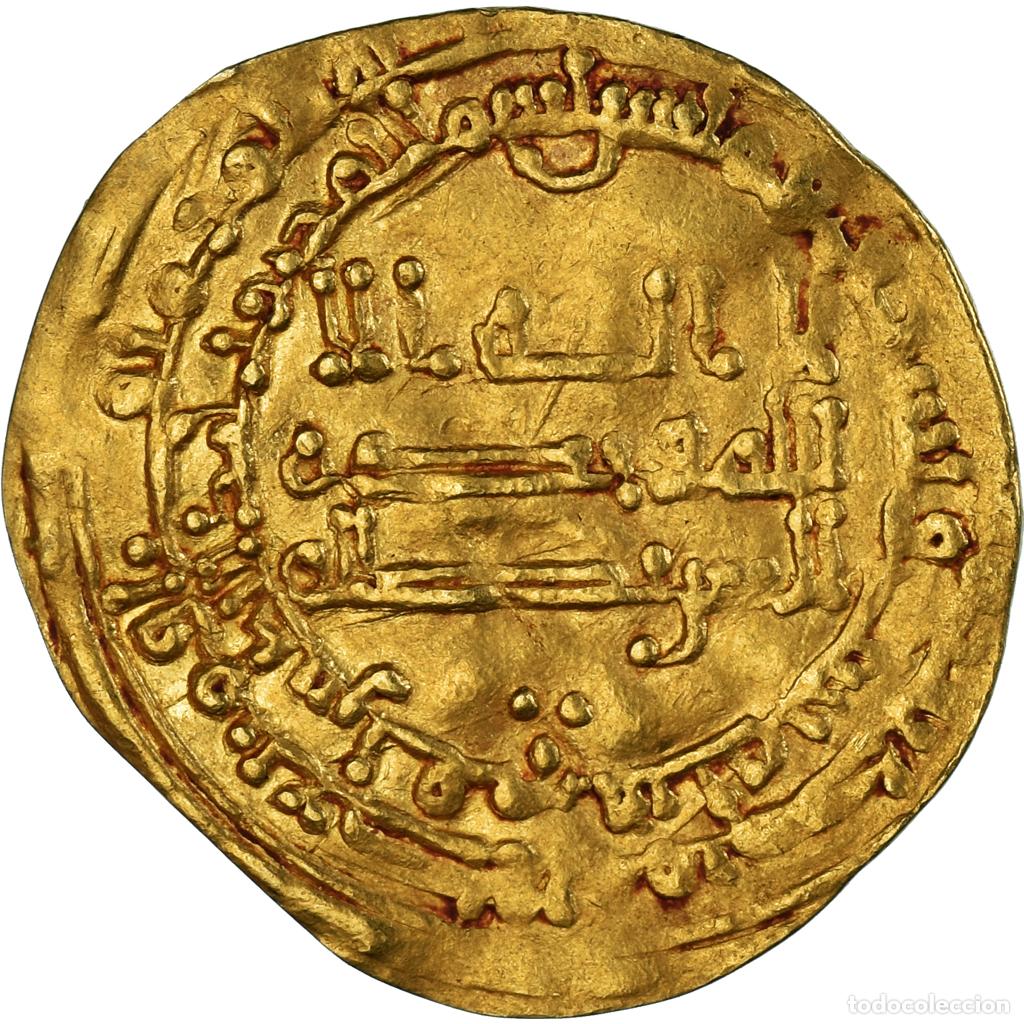 Monedas antiguas: [#1067083] Moneda, Abbasid Caliphate, al-Muqtadir, Dinar, AH 296 / 909-10, Qumm, BC+, Oro