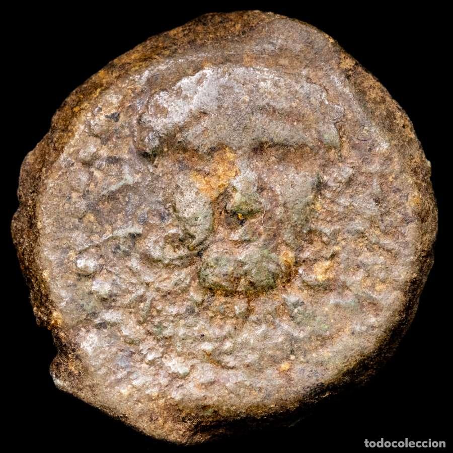 Monedas antiguas: Reino de Mauretania. Juba II, &Scaron;M&Scaron; (Semes Marruecos) Baal-Melkart