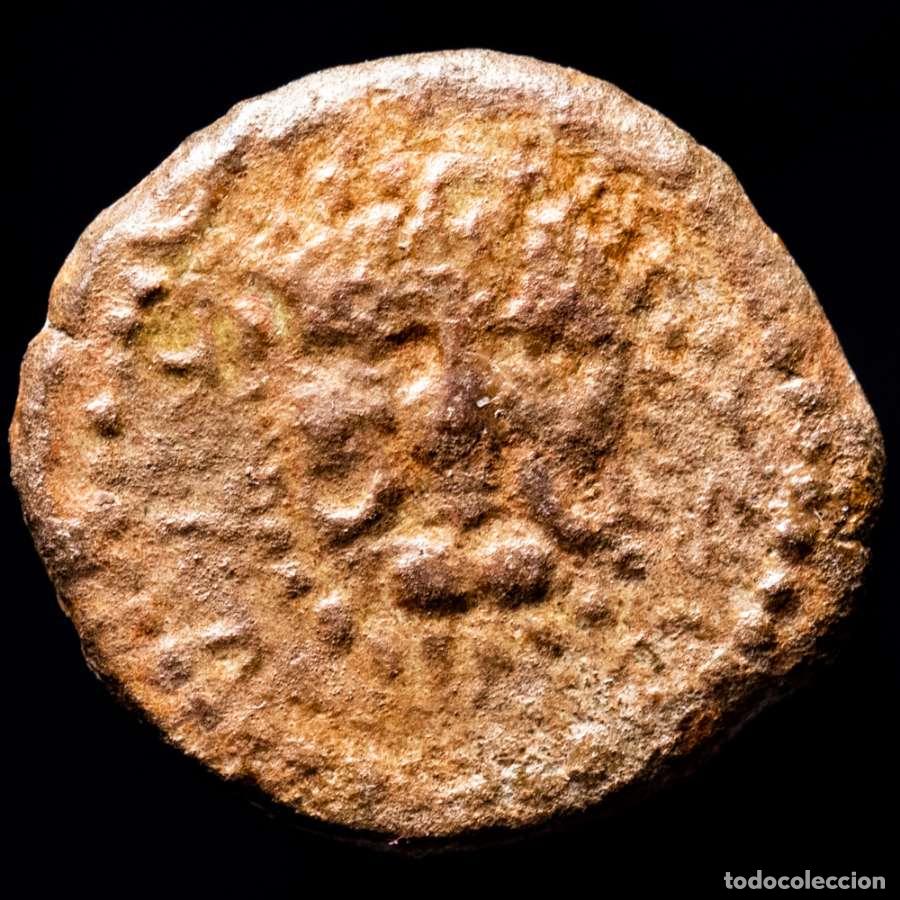 Monedas antiguas: Reino de Mauretania. Juba II, &Scaron;M&Scaron; (Semes Marruecos) Baal-Melkart