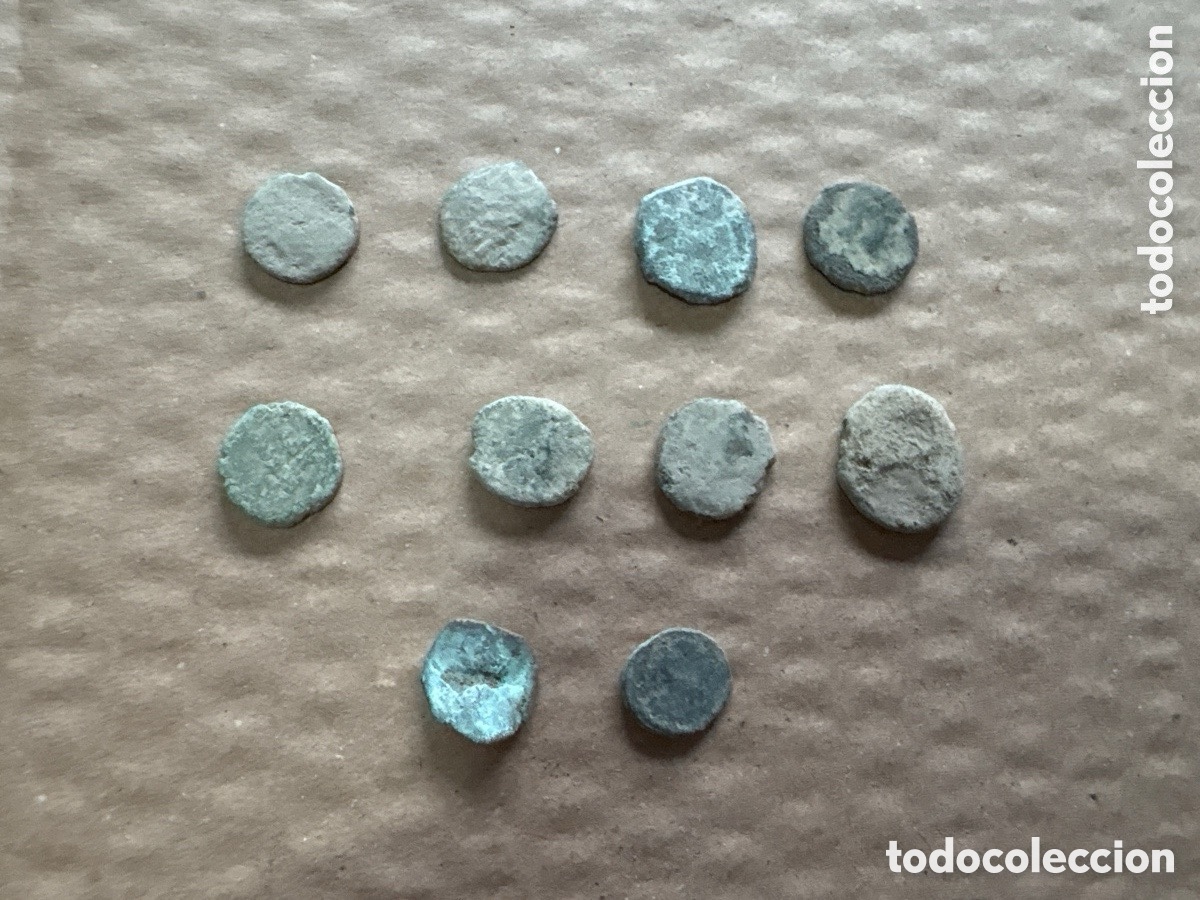 Monedas antiguas: Lote de monedas para limpiar y catalogar (A16)