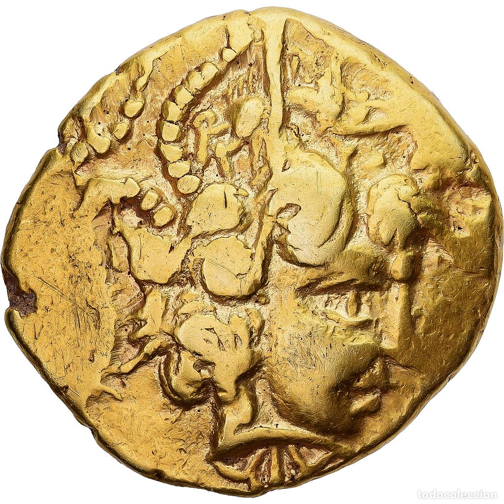 Monedas antiguas: [#982531] Northwest Gaul, Stater, IInd Century BC, Vannes, Sanglier Enseigne, Oro, MBC