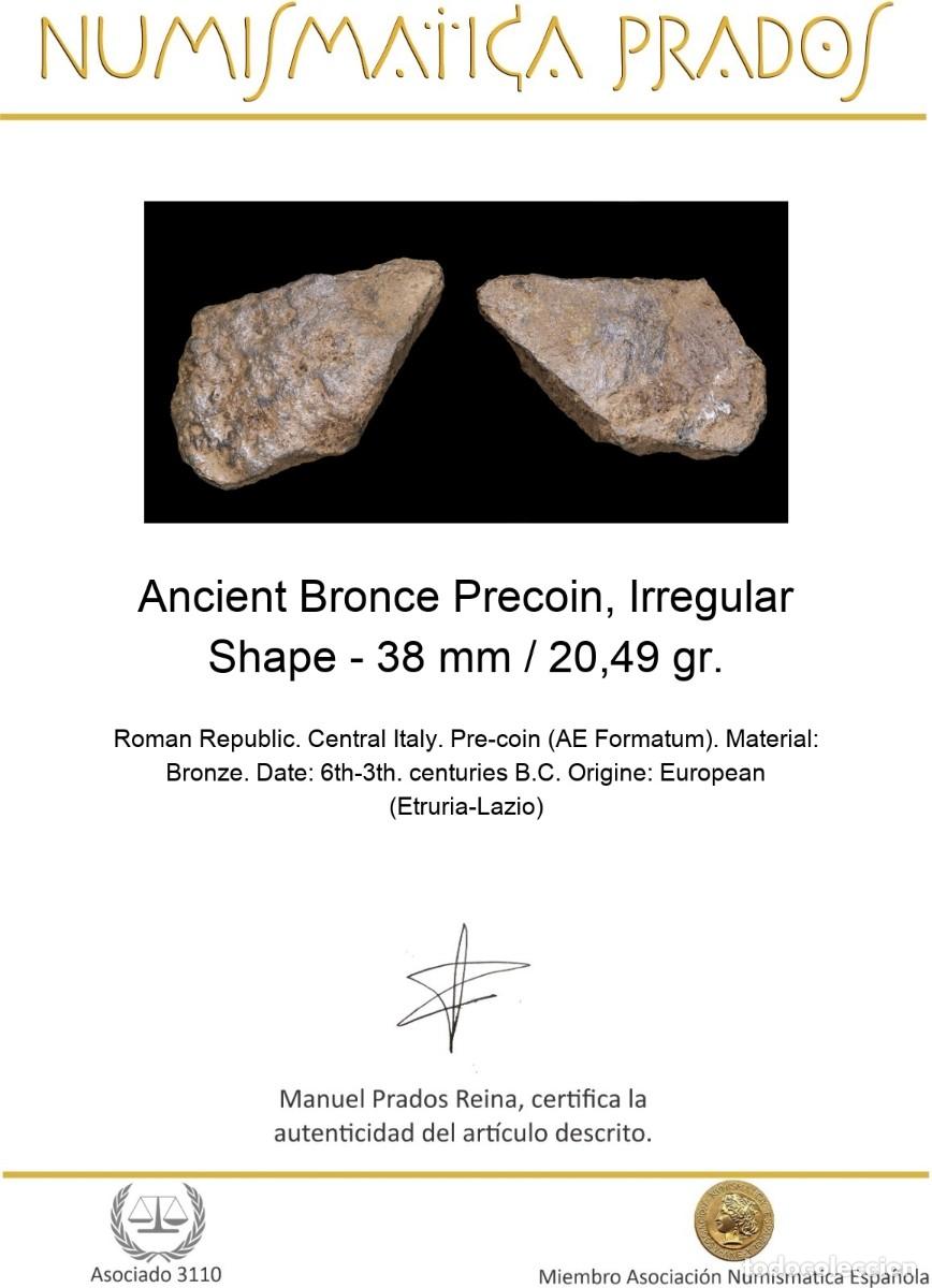 Monedas antiguas: Ancient Bronce Precoin, Irregular Shape - 38 mm / 20,49 gr. - Foto 2