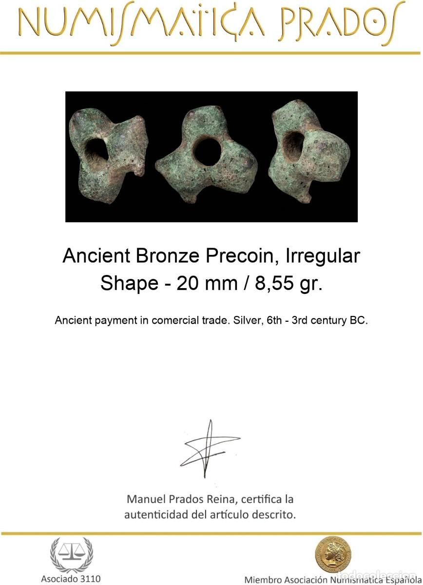 Monedas antiguas: Ancient Bronze Precoin, Irregular Shape - 20 mm / 8,55 gr. - Foto 2