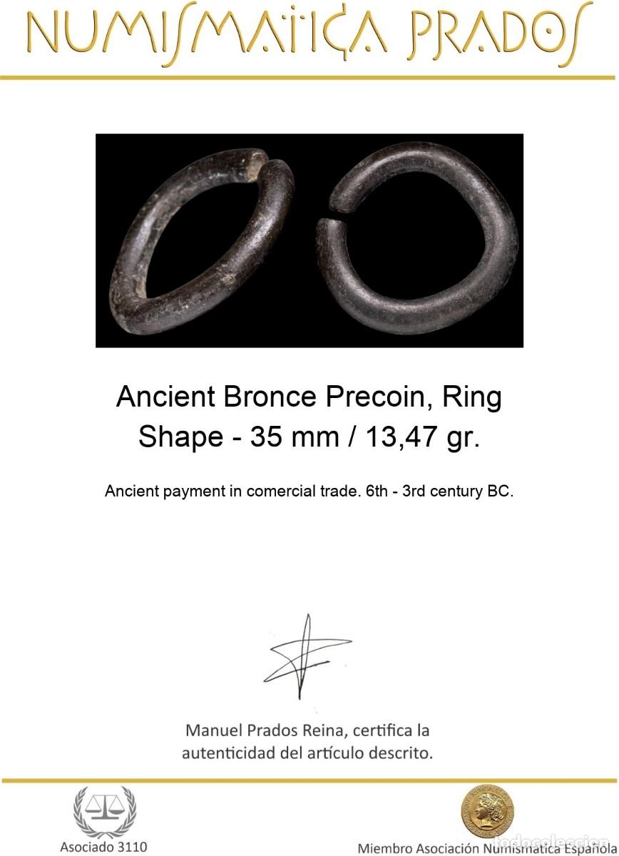 Monedas antiguas: Ancient Bronce Precoin, Ring Shape - 35 mm / 13,47 gr. - Foto 2