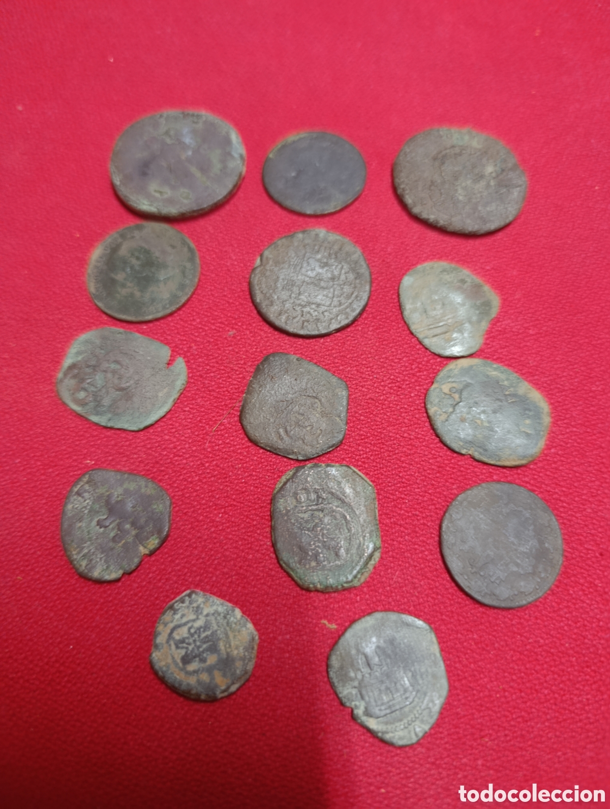 Monedas antiguas: Lote de 14 monedas antiguas. - Foto 2