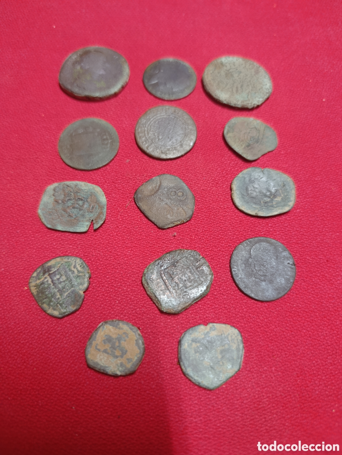 Monedas antiguas: Lote de 14 monedas antiguas. - Foto 1
