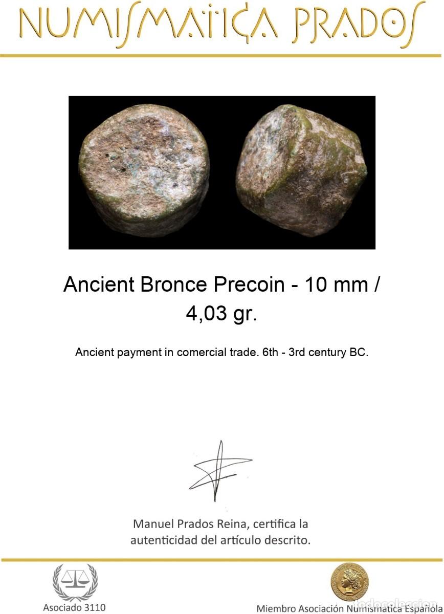 Monedas antiguas: Ancient Bronce Precoin - 10 mm / 4,03 gr. - Foto 2