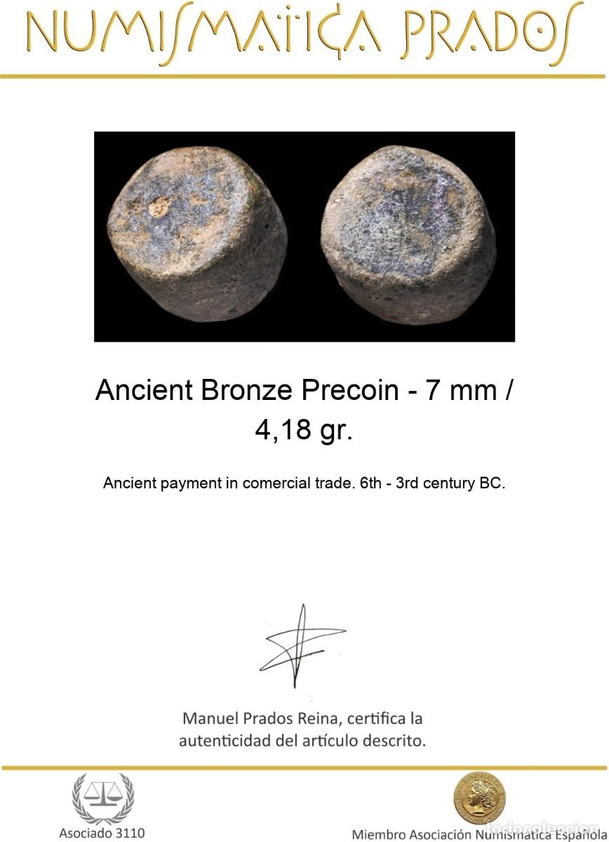 Monedas antiguas: Ancient Bronze Precoin - 7 mm / 4,18 gr. - Foto 2