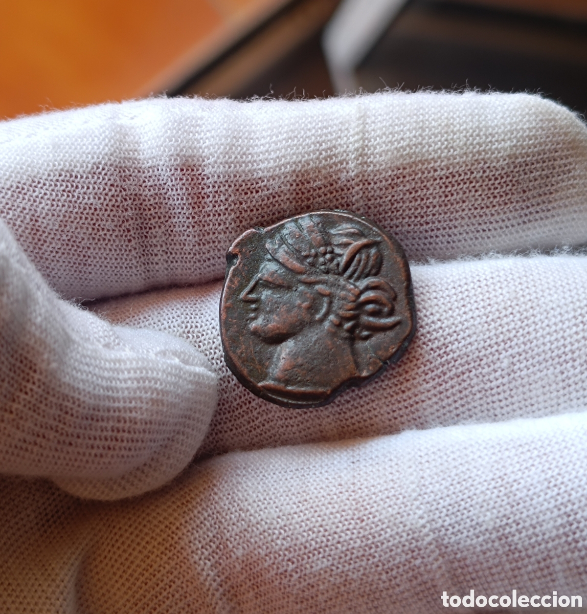 Monedas antiguas: Preciosa Zeugitana Cartago. Cabeza de Tanit. Muy escasa asi
