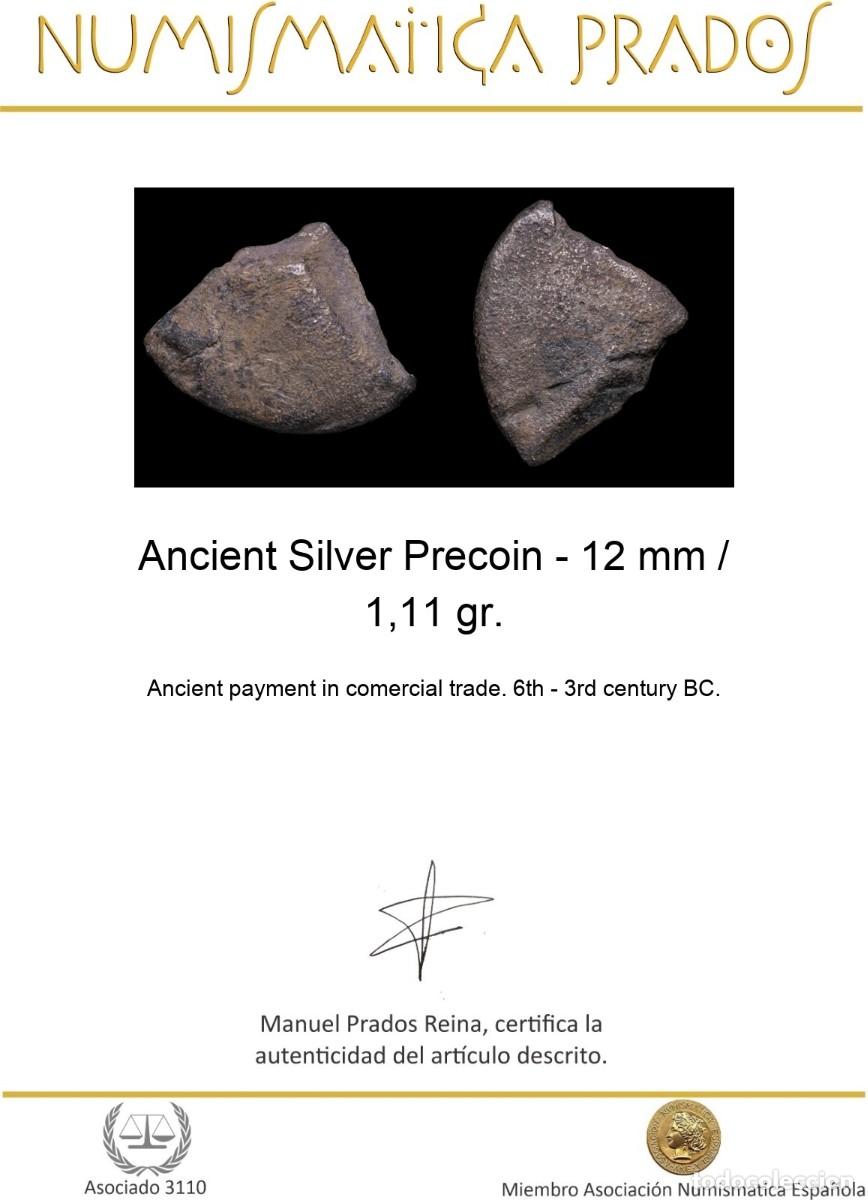 Monedas antiguas: Ancient Silver Precoin - 12 mm / 1,11 gr. - Foto 2