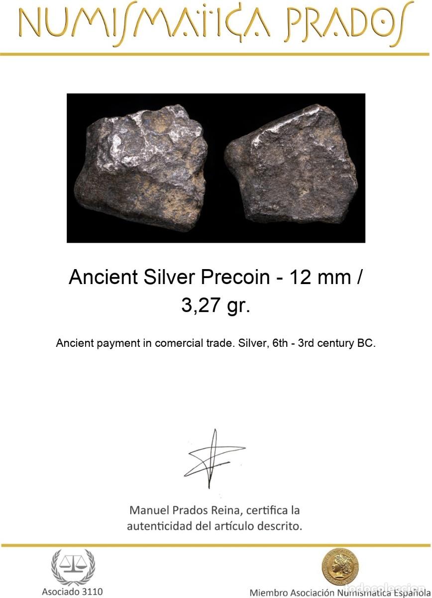 Monedas antiguas: Ancient Silver Precoin - 12 mm / 3,27 gr. - Foto 2