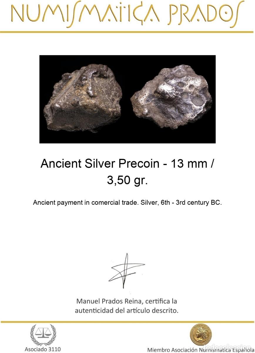 Monedas antiguas: Ancient Silver Precoin - 13 mm / 3,50 gr. - Foto 2