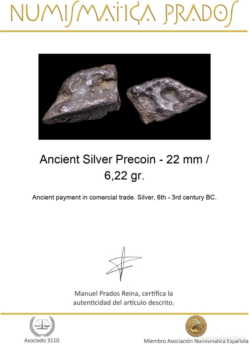 Monedas antiguas: Ancient Silver Precoin - 22 mm / 6,22 gr. - Foto 2