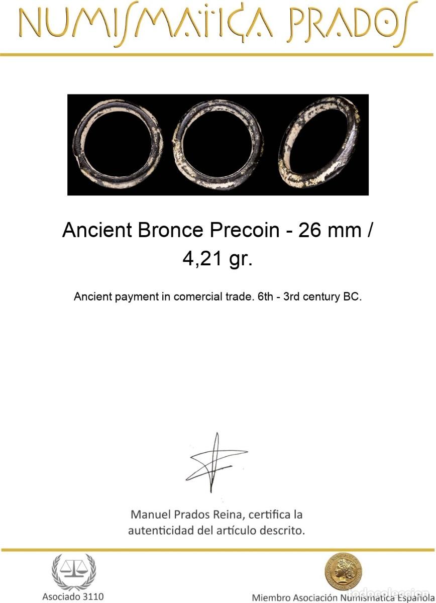Monedas antiguas: Ancient Bronce Precoin, Ring Shape - 26 mm / 4,21 gr. - Foto 2