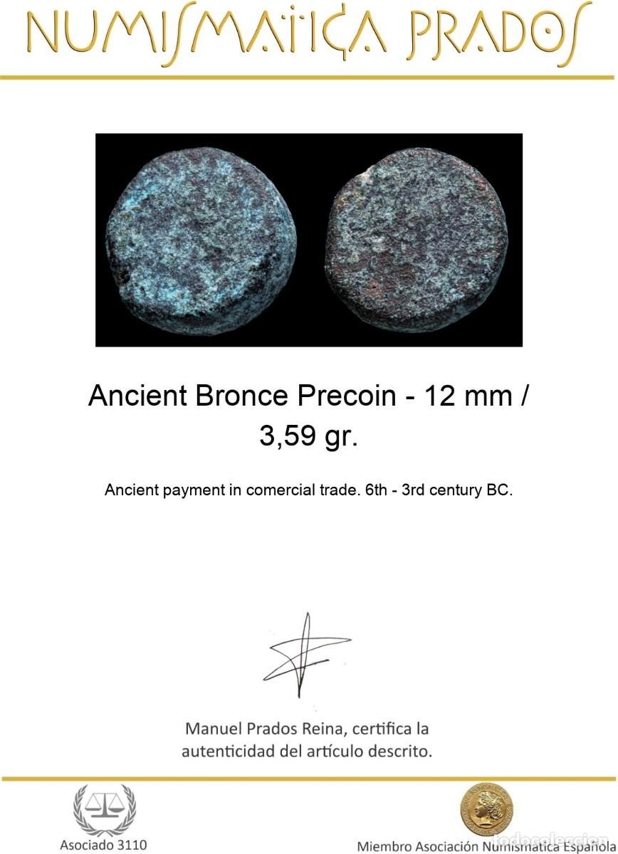 Monedas antiguas: Ancient Bronce Precoin - 12 mm / 3,59 gr. - Foto 2